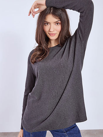 Πουλόβερ με ανάγλυφες λεπτομέρειες WT7572.4308+2