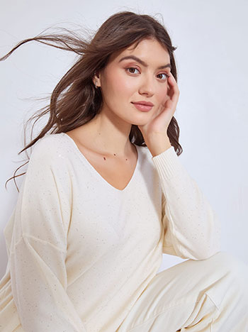 Πουλόβερ με μικρές παγιέτες WT7572.4369+6