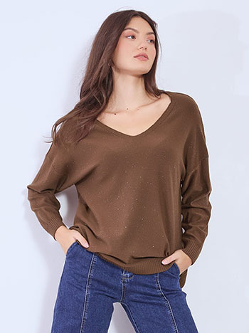 Πουλόβερ με μικρές παγιέτες WT7572.4369+2