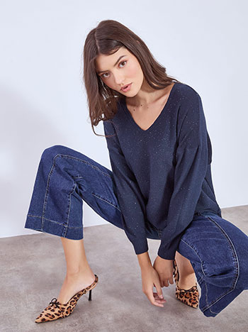 Πουλόβερ με μικρές παγιέτες WT7572.4369+4