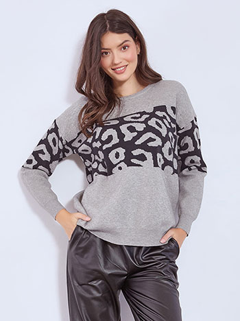 Πουλόβερ με λεοπάρ σχέδιο WT7572.4606+2