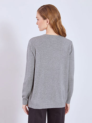 Πουλόβερ με μεταλλιζέ λουλούδια WT7572.4607+2 φωτογραφία