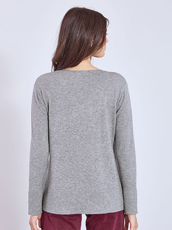 Πουλόβερ με strass και animal print WT7572.4613+2 φωτογραφία