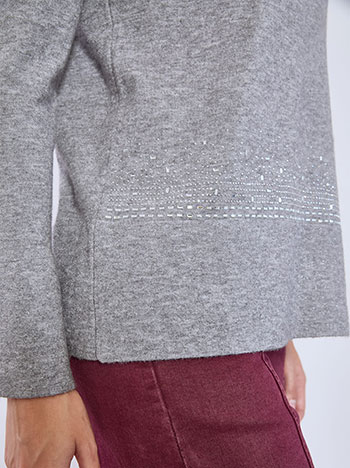 Πουλόβερ με strass και animal print WT7572.4613+2 φωτογραφία