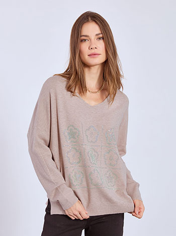 Πουλόβερ με strass σχέδια WT7572.4692+6