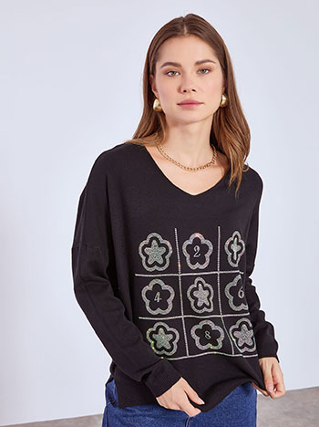 Πουλόβερ με strass σχέδια WT7572.4692+1