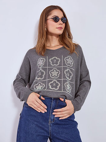 Πουλόβερ με strass σχέδια WT7572.4692+2