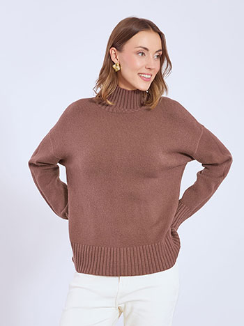 Πουλόβερ ασύμμετρο πλεκτό WT7572.4809+4