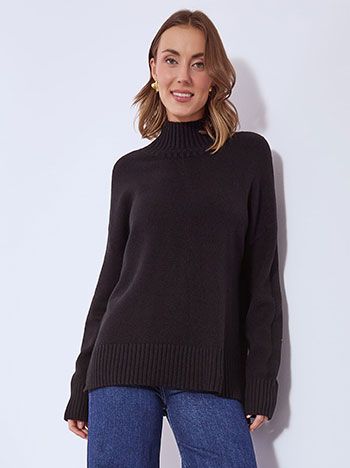 Πουλόβερ ασύμμετρο πλεκτό WT7572.4809+1