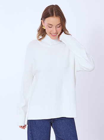 Πουλόβερ ασύμμετρο πλεκτό WT7572.4809+6