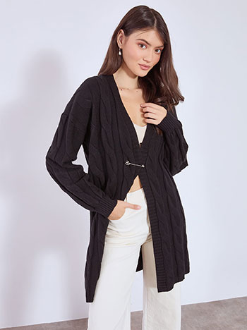 Ζακέτα με ανάγλυφες λεπτομέρειες WT7572.5239+1