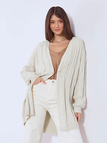 Ζακέτα με ανάγλυφες λεπτομέρειες WT7572.5239+3