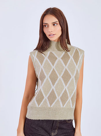 Πουλόβερ με μεταλλιζέ λεπτομέρειες WT7583.4182+3