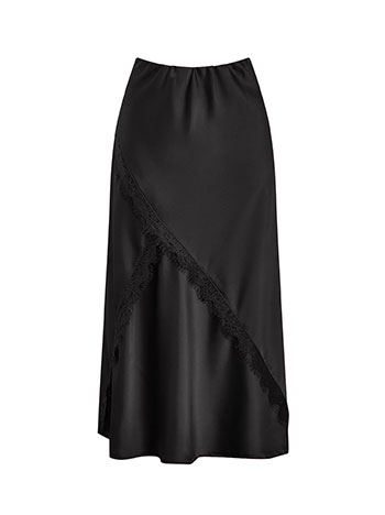 Φούστα μίντι σατέν με δαντέλα WT7584.2890+1 φωτογραφία