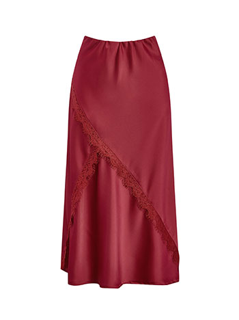 Φούστα μίντι σατέν με δαντέλα WT7584.2890+4 φωτογραφία