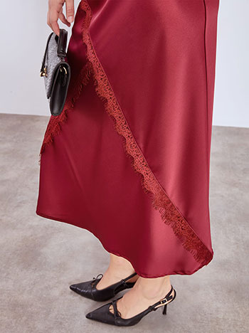 Φούστα μίντι σατέν με δαντέλα WT7584.2890+4 φωτογραφία