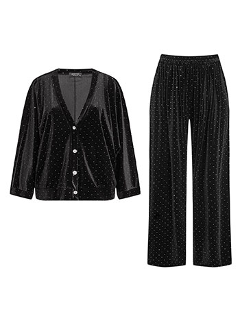 Σετ βελούδινο με ζακέτα και παντελόνα WT7585.0137+1 φωτογραφία