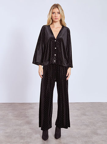 Σετ βελούδινο με ζακέτα και παντελόνα WT7585.0137+1 φωτογραφία