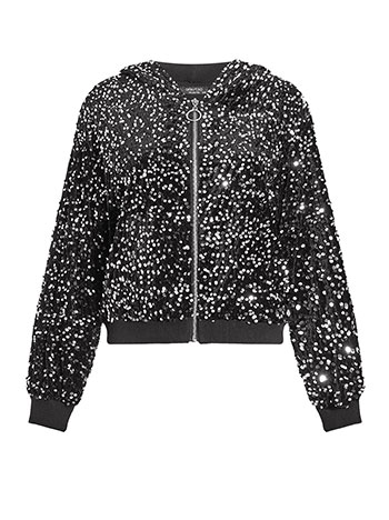 Ζακέτα bomber βελούδινη με παγιέτες WT7585.5789+2 φωτογραφία