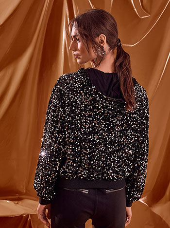 Celestino Ζακέτα Bomber Βελούδινη με Παγιέτες Wt7585 5789+2 Πανωφόρια Ζακέτες Γυναικεία Ρούχα Μόδα