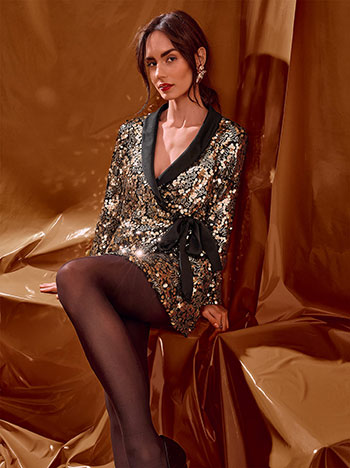 Φόρεμα κρουαζέ με παγιέτες WT7585.8502+1