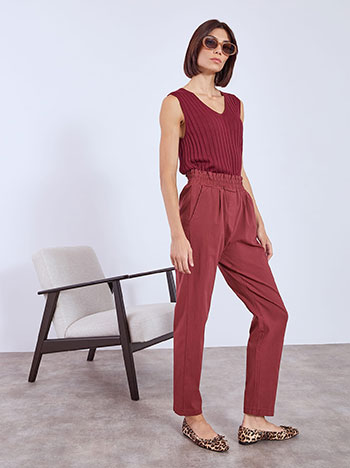 Παντελόνι ψηλόμεσο με τσέπες WT7587.1393+5