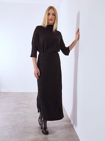 Φούστα πλεκτή με ανοίγματα στο πλάι WT7587.2260+1