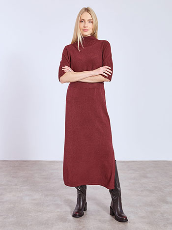 Φούστα πλεκτή με ανοίγματα στο πλάι WT7587.2260+3