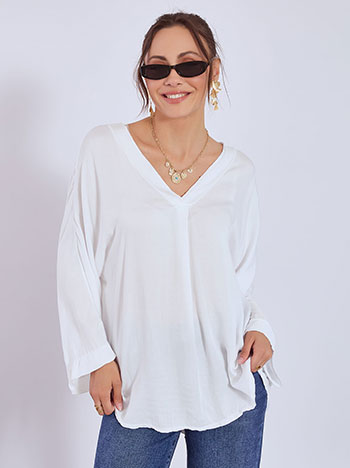 Μπλούζα ασύμμετρη με πιέτα WT7587.4025+3