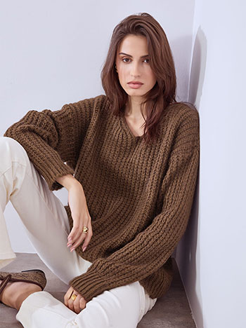 Πουλόβερ μονόχρωμο WT7587.4033+1