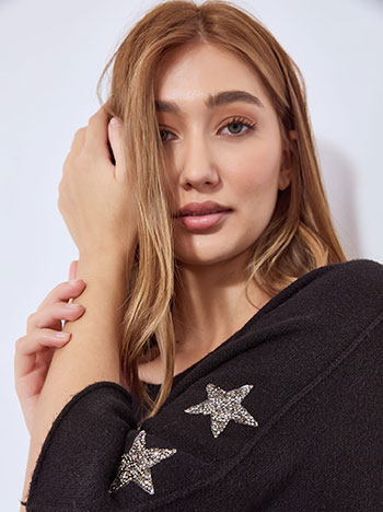 Πουλόβερ με strass αστέρια WT7587.4206+1