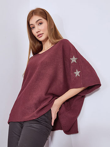 Πουλόβερ με strass αστέρια WT7587.4206+3