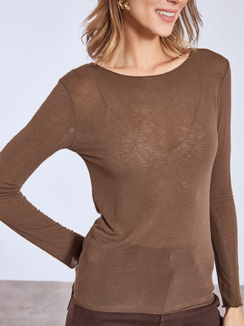 Μπλούζα με λαιμόκοψη χαμόγελο WT7587.4589+2 φωτογραφία