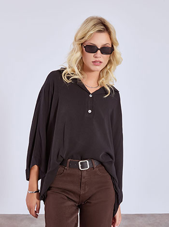 Celestino Μπλούζα oversized με κουμπιά WT7587.4917+1