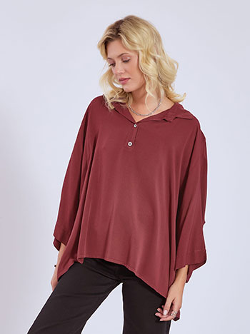 Celestino Μπλούζα oversized με κουμπιά WT7587.4917+4