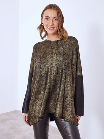 Πουλόβερ μεταλλιζέ oversized WT7587.4920+1