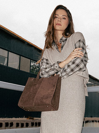 Γιλέκο πλεκτό ασύμμετρο WT7587.4927+3