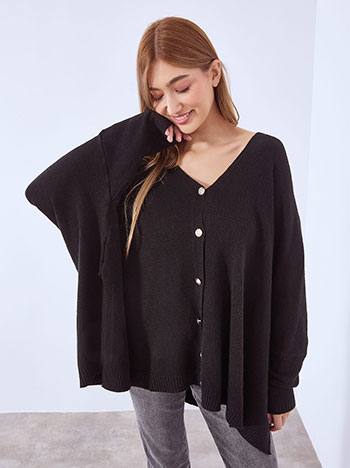 Ζακέτα ασύμμετρη oversized WT7587.5000+1