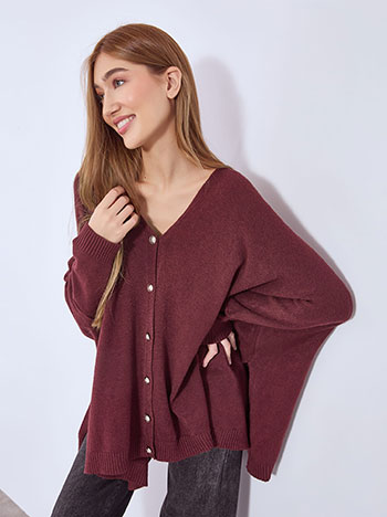 Ζακέτα ασύμμετρη oversized WT7587.5000+4