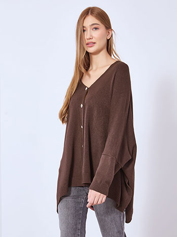 Ζακέτα ασύμμετρη oversized WT7587.5000+3