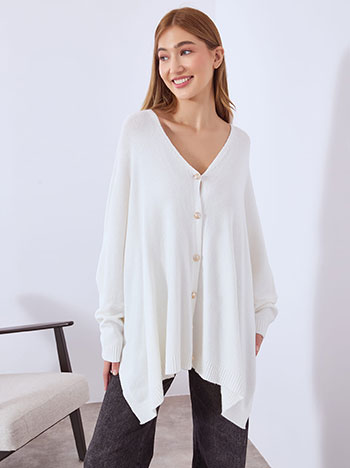 Ζακέτα ασύμμετρη oversized WT7587.5000+2