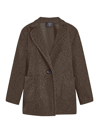Παλτό μπουκλέ με τσέπες WT7587.7139+5 φωτογραφία
