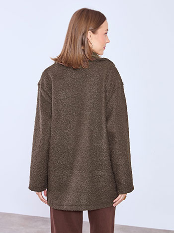 Παλτό μπουκλέ με τσέπες WT7587.7139+5 φωτογραφία