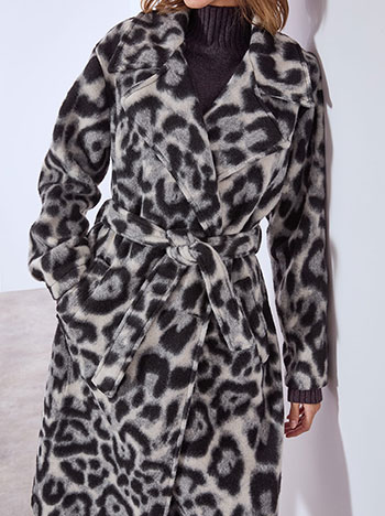Παλτό χνουδωτό λεοπάρ WT7587.7539+1 φωτογραφία