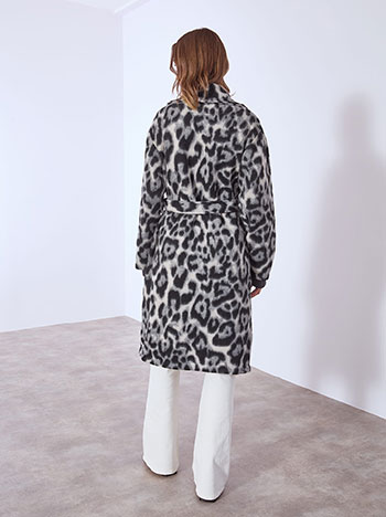 Παλτό χνουδωτό λεοπάρ WT7587.7539+1 φωτογραφία