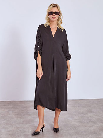 Φόρεμα μίντι oversized με πιέτα WT7587.8056+1