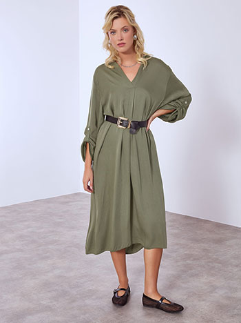 Φόρεμα μίντι oversized με πιέτα WT7587.8056+4