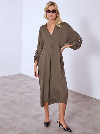 Φόρεμα μίντι oversized με πιέτα WT7587.8056+2