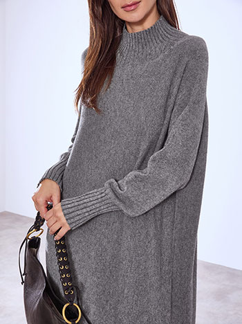 Φόρεμα πλεκτό με ψηλή λαιμόκοψη WT7587.8352+2 φωτογραφία