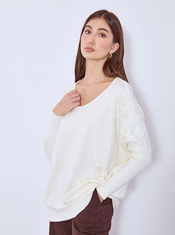 Πουλόβερ με σχέδιο απο παγιέτες WT7590.4139+2 φωτογραφία